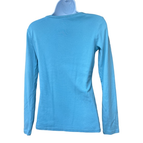 SzP Talbots Light Blue Long Sleeve The Talbots Tee - Picture 4 of 5